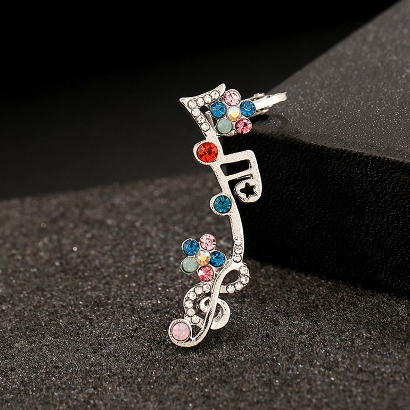 Fashion Colorful Diamond Musical Notes Hypoallergenic Earrings