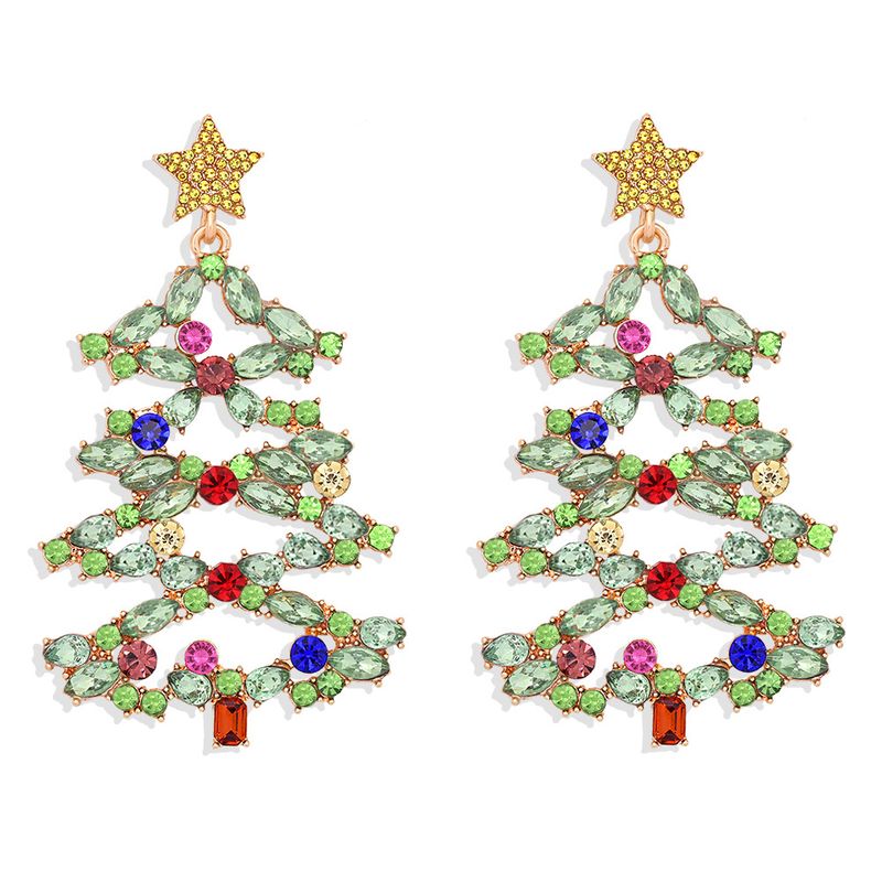 Creative Simple Christmas Tree Earrings