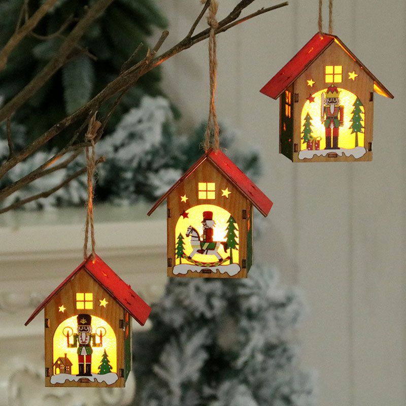 Christmas Luminous Assembled Wooden House