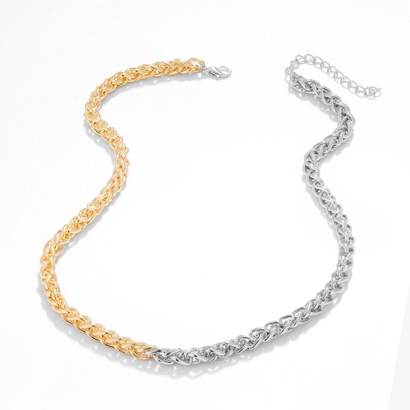 Cuban Chain Two-color Necklace