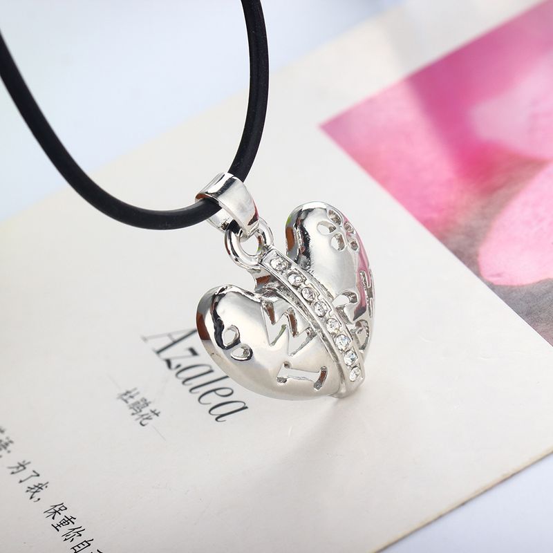 Fashion  Trendy Heart-shaped Letter Necklace