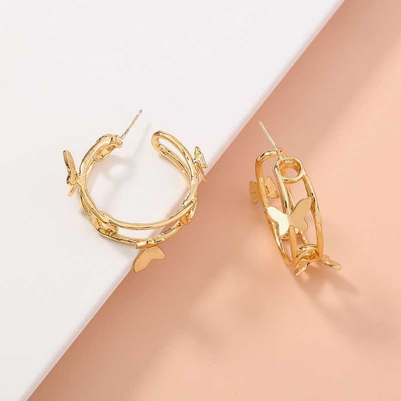 Fashion Double C Butterfly Earrings