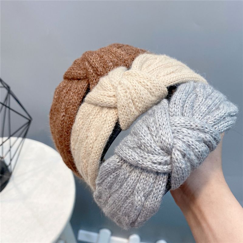 Korean  Woolen Knitting Twisted Headband