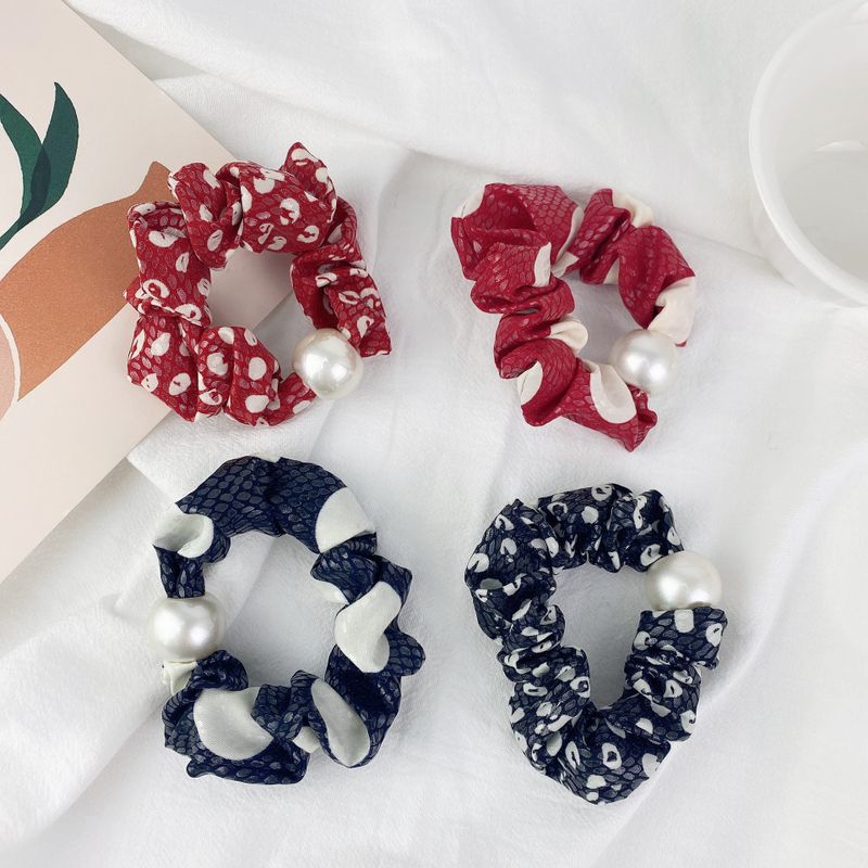 Korean  Simple Pearl Hair Scrunchies