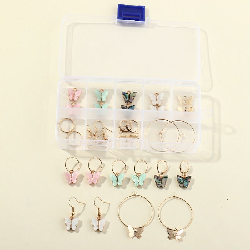 Butterfly Acrylic Alloy Small Pendant Earrings