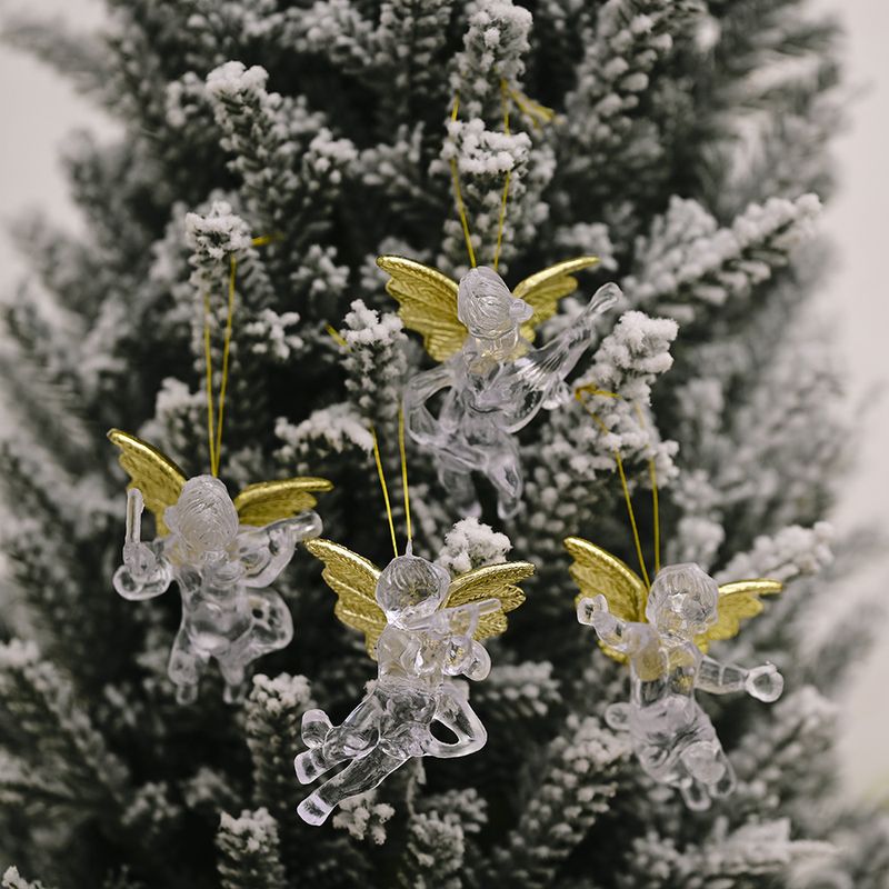 منتجات ديكور Haube عيد الميلاد ، قلادة الملاك الشفافة ، شنقا ملاك صغير جديد ، زخارف شجرة عيد الميلاد