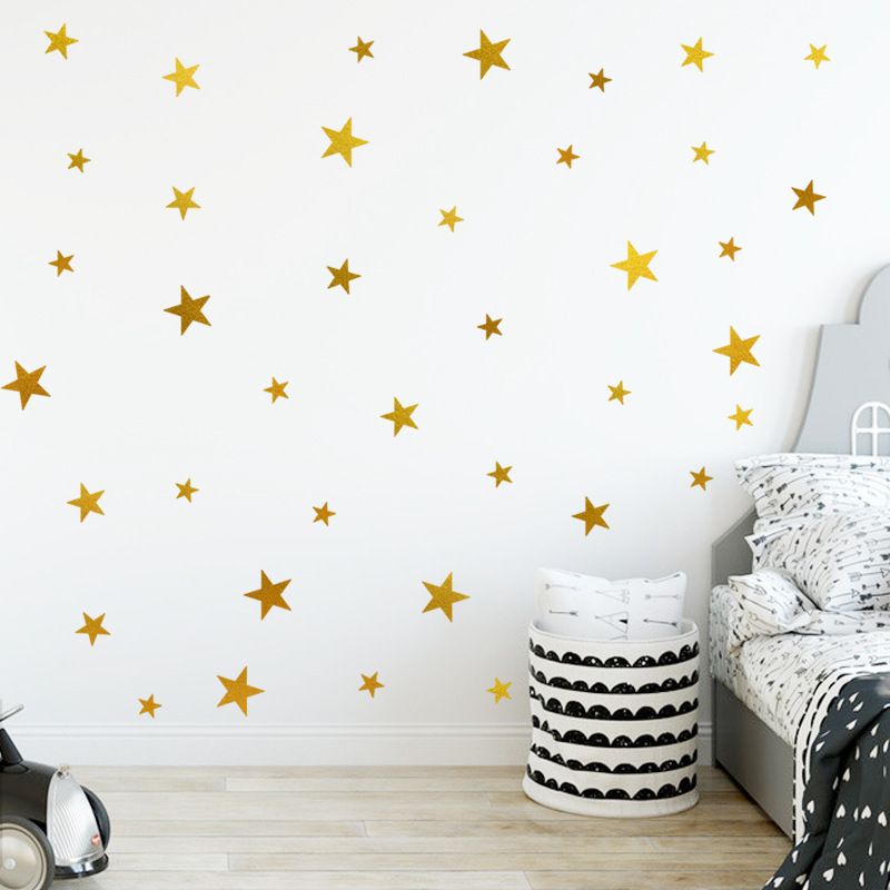 Pegatinas De Pared De Estrellas Simples De Color Sólido