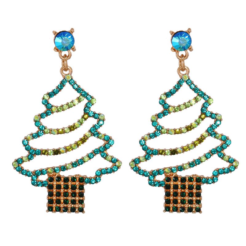 Christmas Fashion Cartoon Diamond Earrings