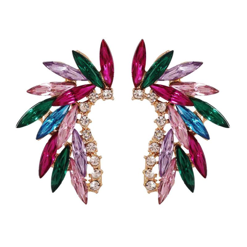 Fashion Angel Wings Glass Crystal Earrings