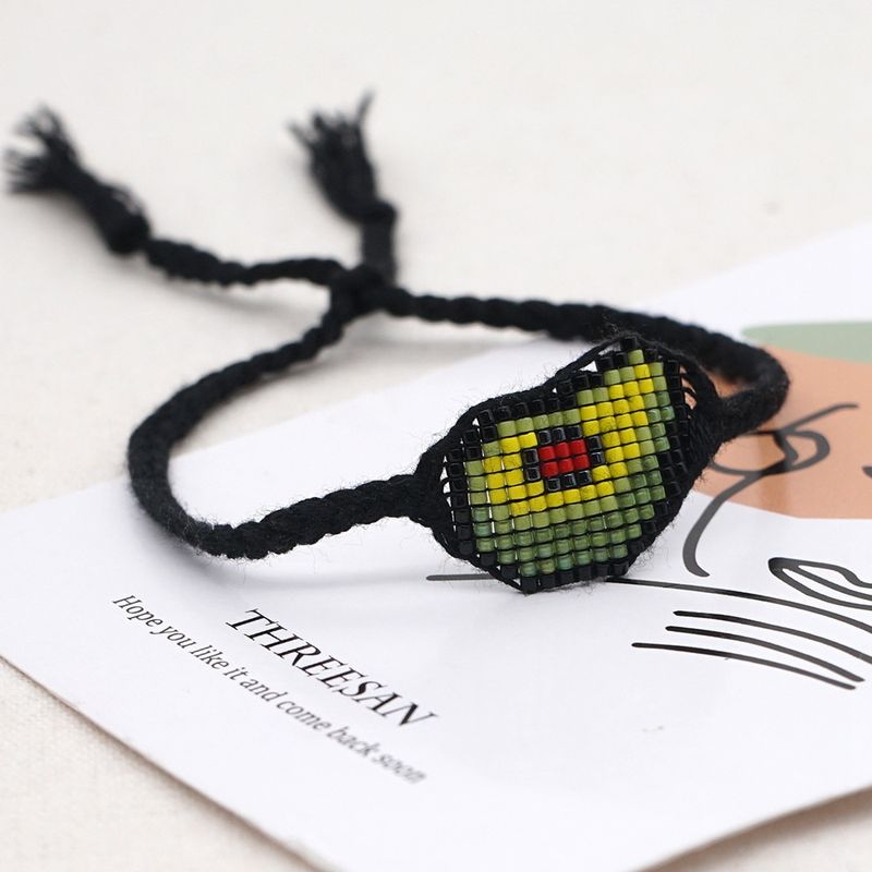 Simple Bohemian Beaded Avocado Bracelet