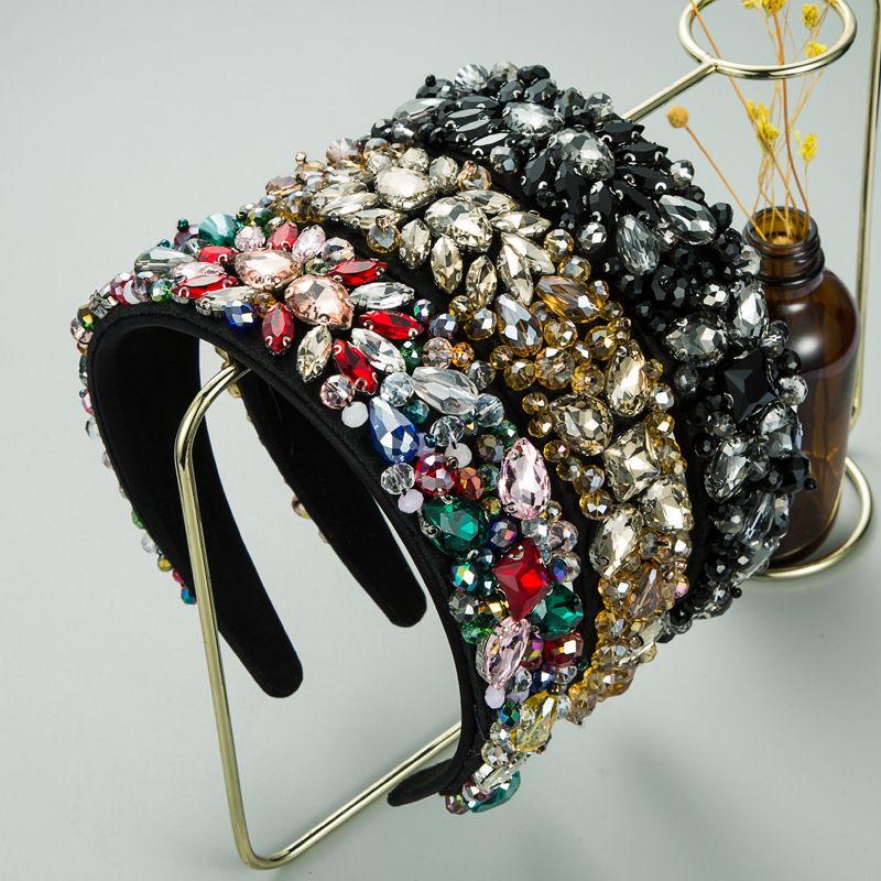 Fashion  Luxury Crystal Hand-sewn Cloth Headband