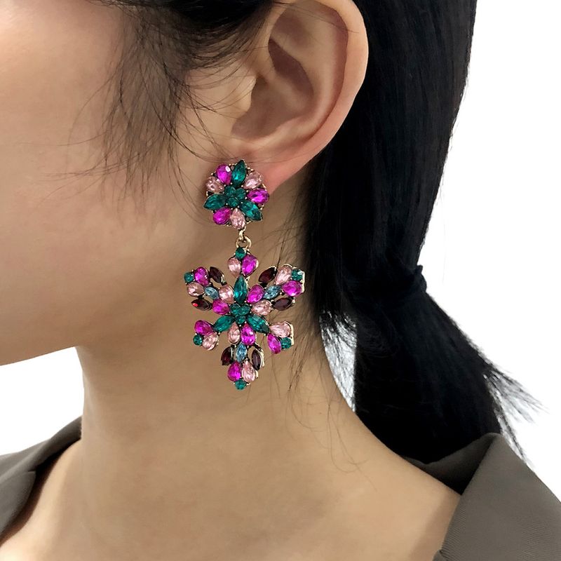 Colorful Flower Retro Earrings
