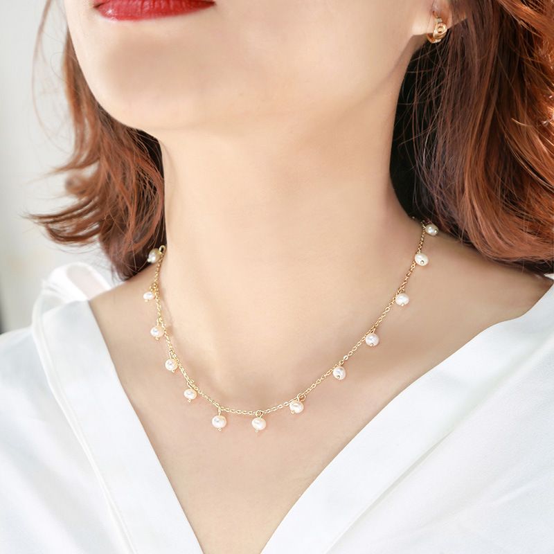 Collar De Perlas De Moda Simple