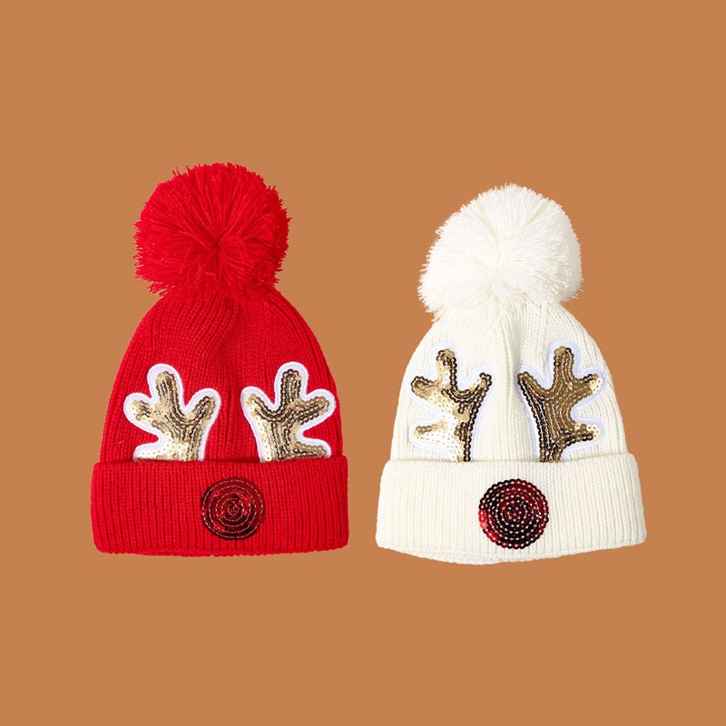 Children's Christmas Deer Knit Hat