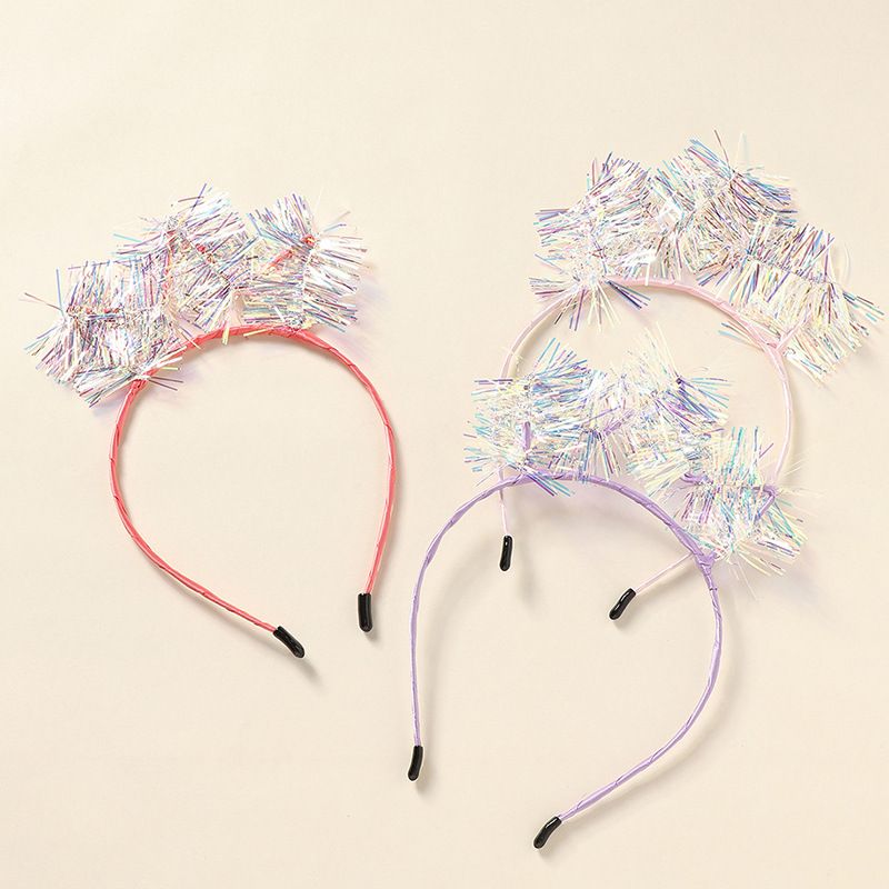 Fashion Laser Bright Silk Multicolor Crown Headband