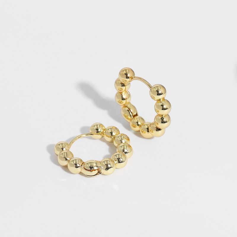 Retro Einfache Kupfer Gold Kreis Ohrringe