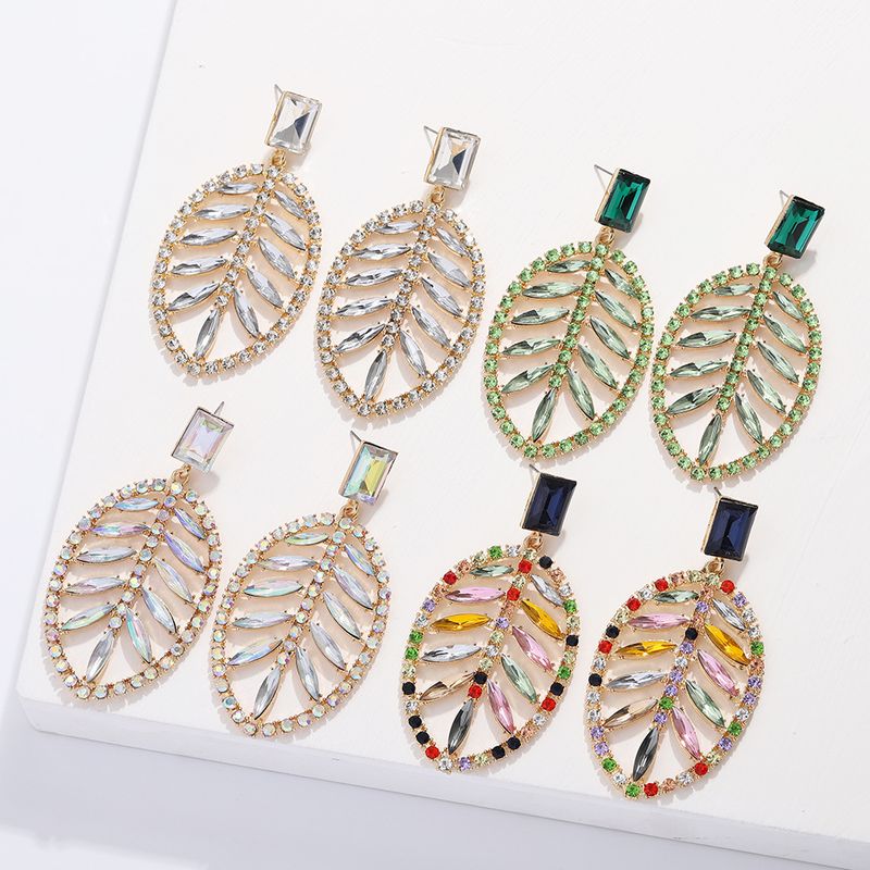 Colorful Crystal Zircon Diamond Earrings