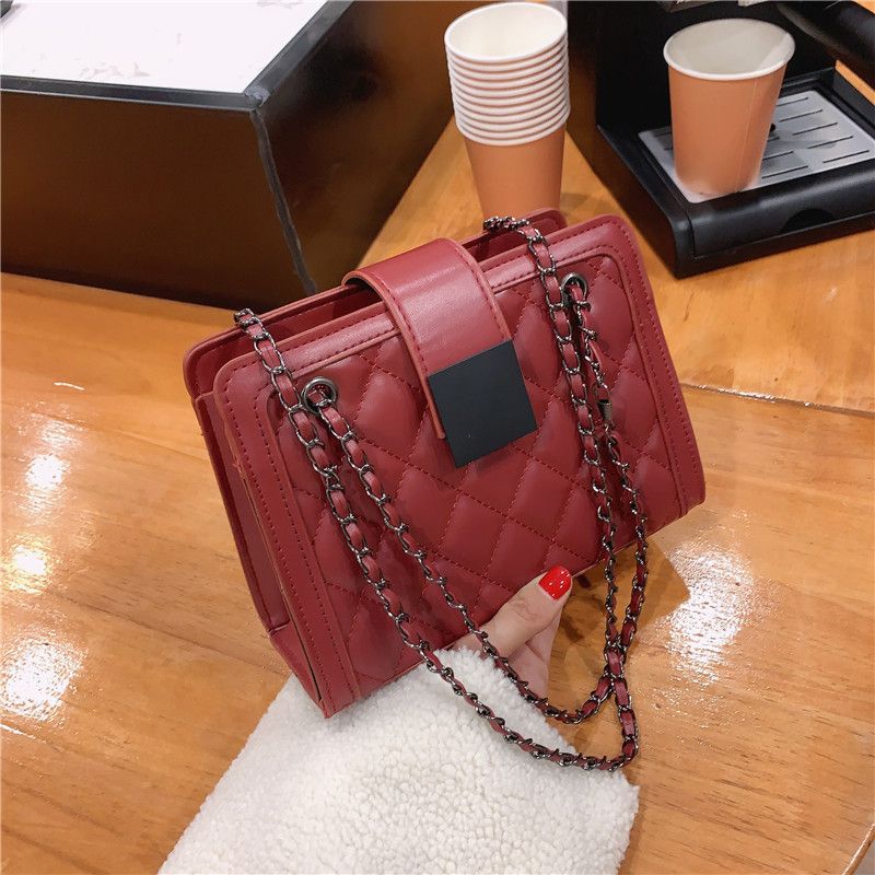 Fashion One-shoulder Messenger Rhombic Small Square Bag