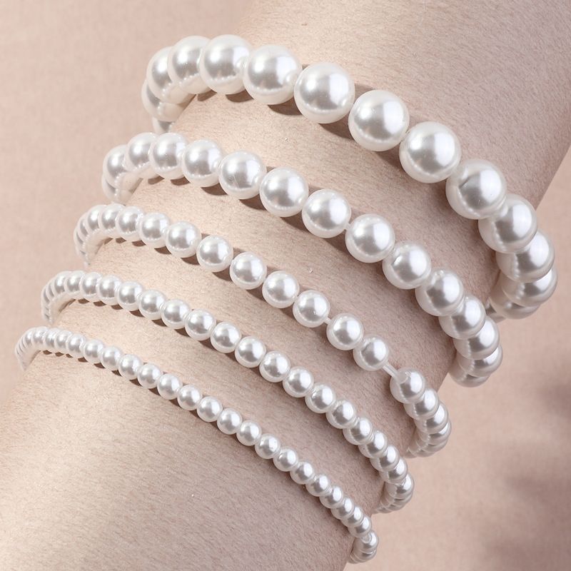 Fashion Stretch Line Multi-layer Imitation Pearls Bracelet