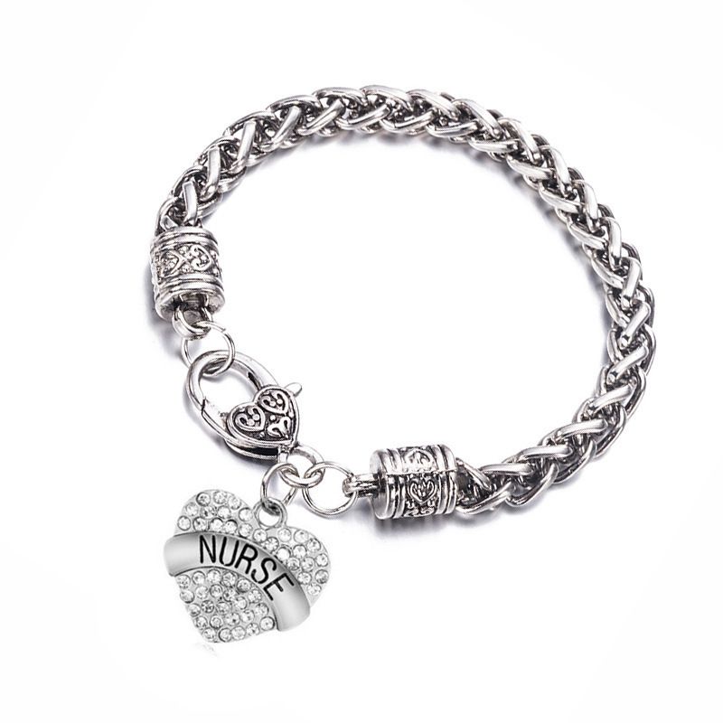 Alloy Diamond Letter Bracelet