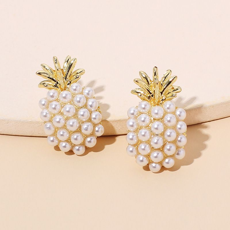 Nouvelles Boucles D&#39;oreilles À La Mode En Perles D&#39;ananas