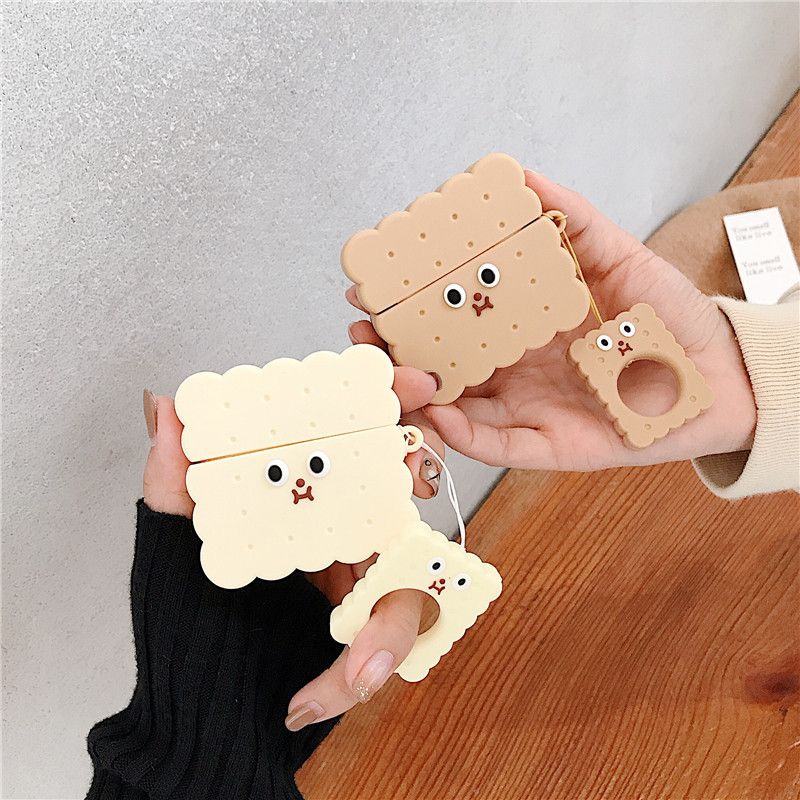 Airpods Pro 3rd Generation Cute Biscuit Silicone Earphone Protective Case For Airpods2