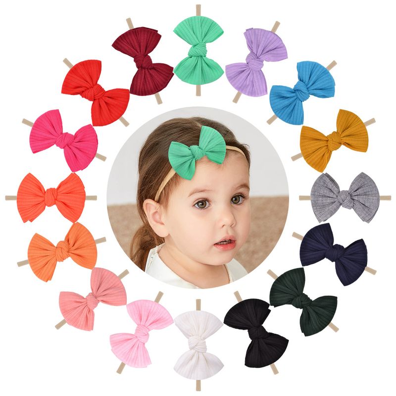 Nuevo Conjunto De Scrunchies De Pelo Bowknot De Tela Plisada