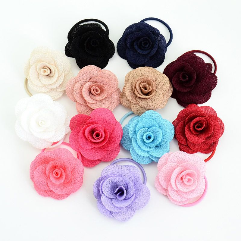 Flower Headband Release Art Rubber Band Children's Headwear Rose Hair Tie