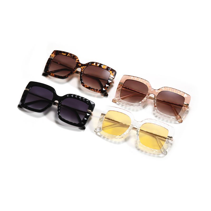 Trend New Frame Big Frame Wave Pattern Sunglasses