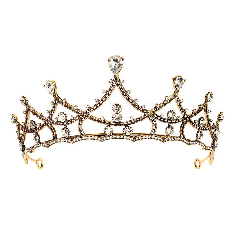 Bridal Wedding Headdress Baroque Retro Alloy Crown Hair Accessories