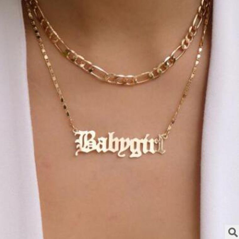 Babygirl Letter Pendant Necklace