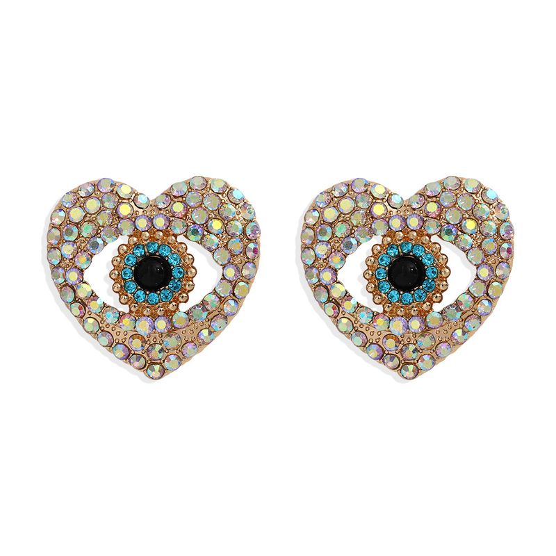 Fashion Heart-shaped Demon Eye Earrings