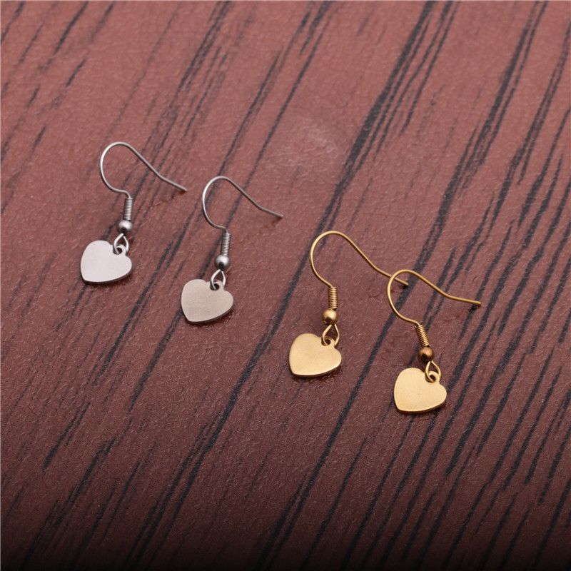 Titanium Steel Heart Earrings