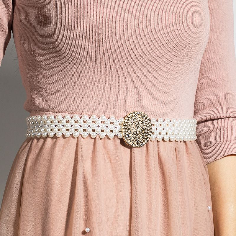 Fashion Multi-layer Pearl Elastic Belts