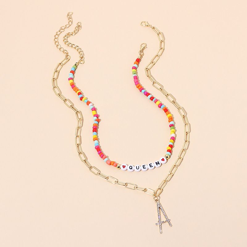 Multi-layer Letter Necklace