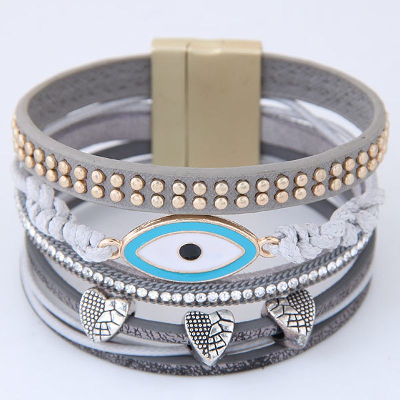 Simple Devil's Eye Magnet Buckle Fashion Bracelet