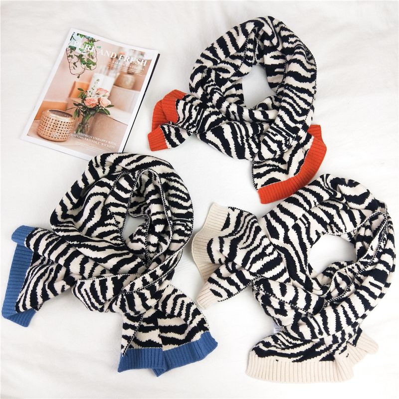 Double-sided Woolen Knitted Scarf