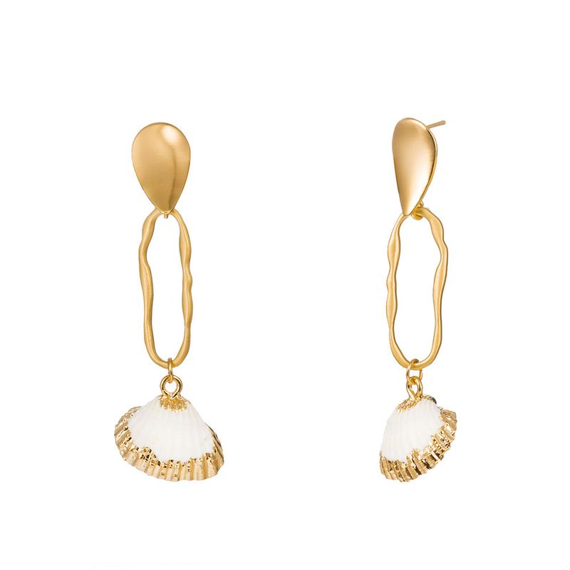 Golden Drop Shape Earrings