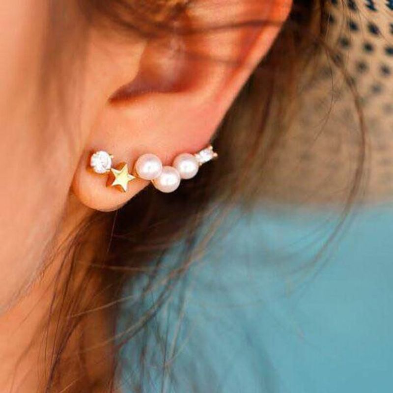 Boucles D&#39;oreilles Diamant Perles De Mode