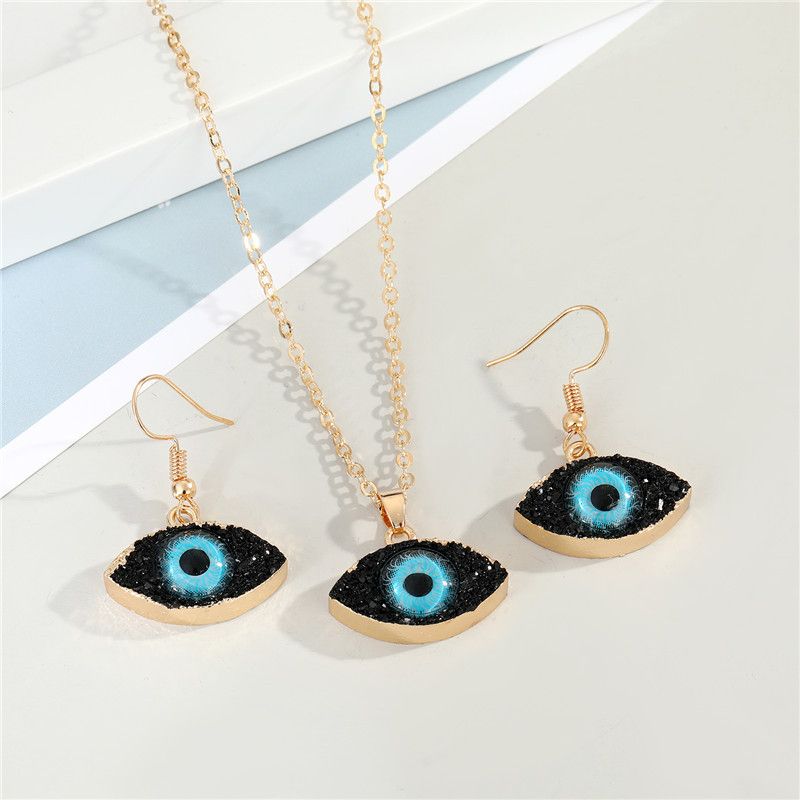 Demon Eye Earrings Necklace