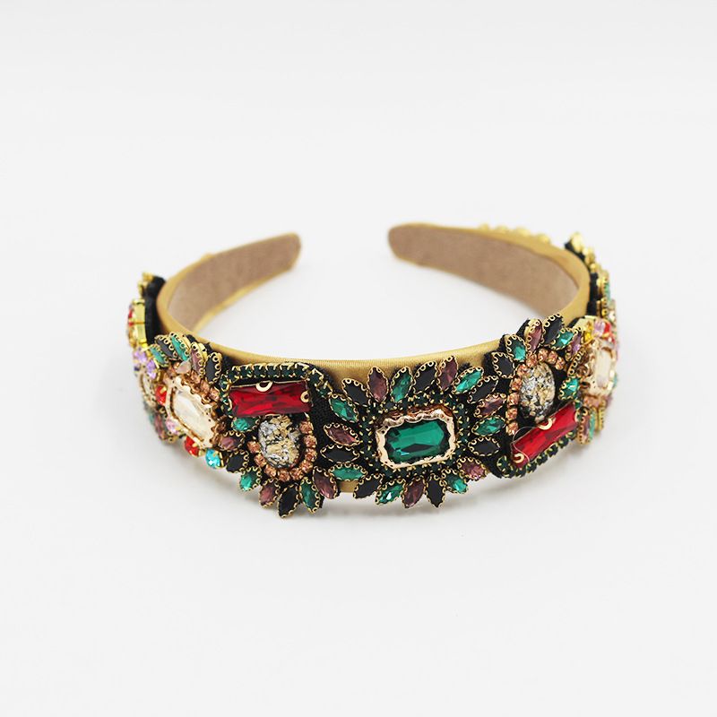 Fashion Baroque Diamond Colored Headband