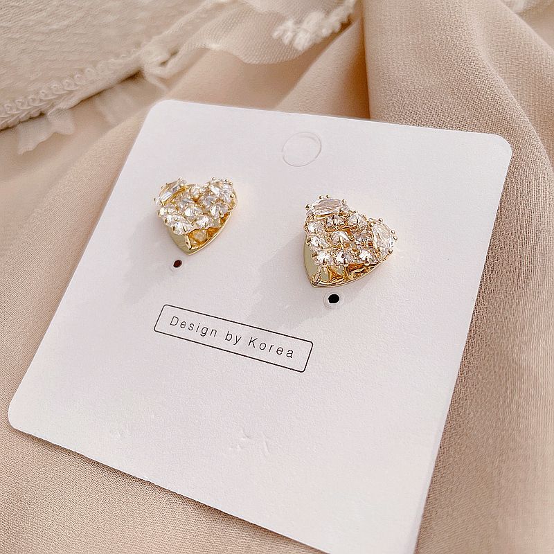 Korean New Simple Heart-shaped Earrings
