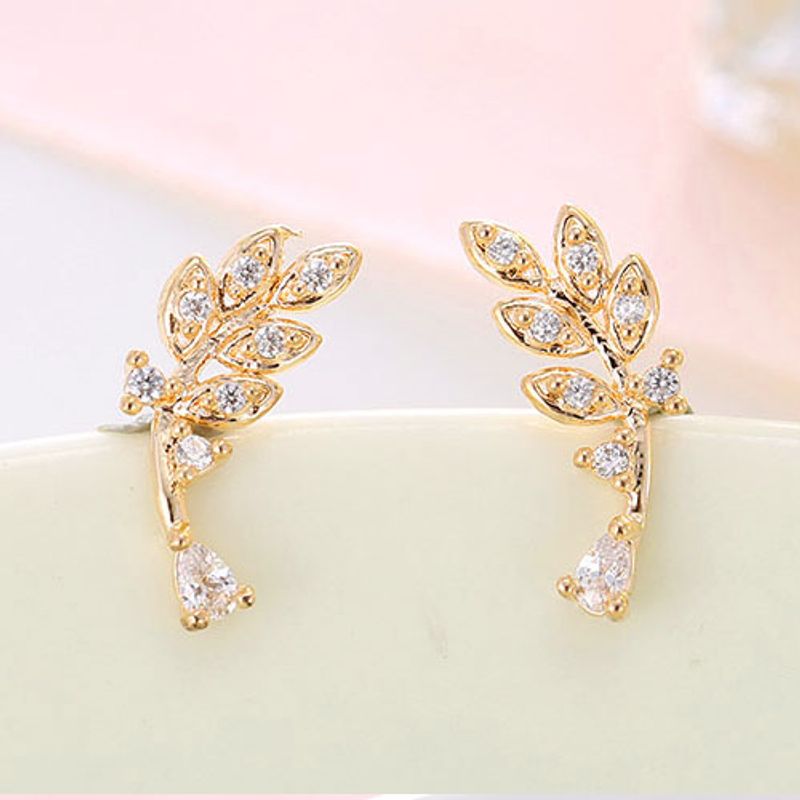 Korean Fashion Sweet Leaf Earrings