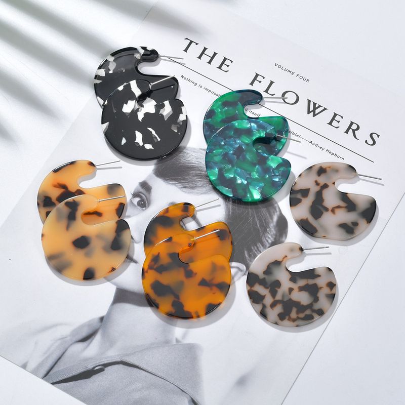 Leopard Printing G-shaped Earrings