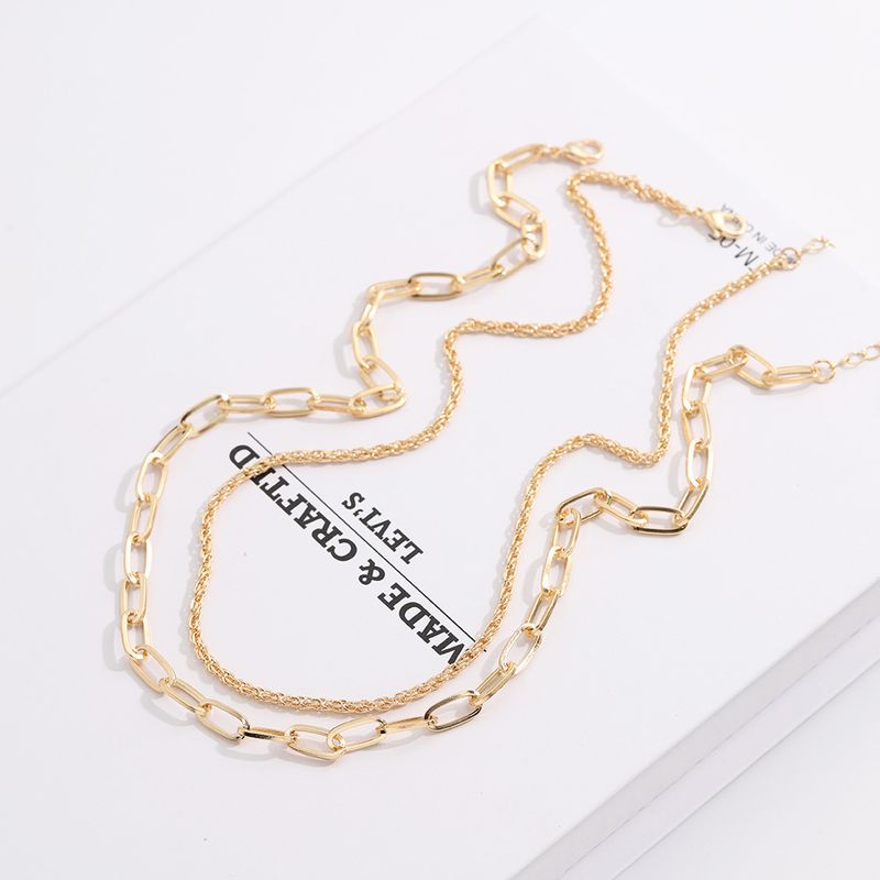 Multi-layered Wear Chain Women's Alloy Geometric Necklace