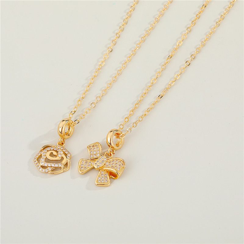 Diamond Alloy Butterfly Necklace