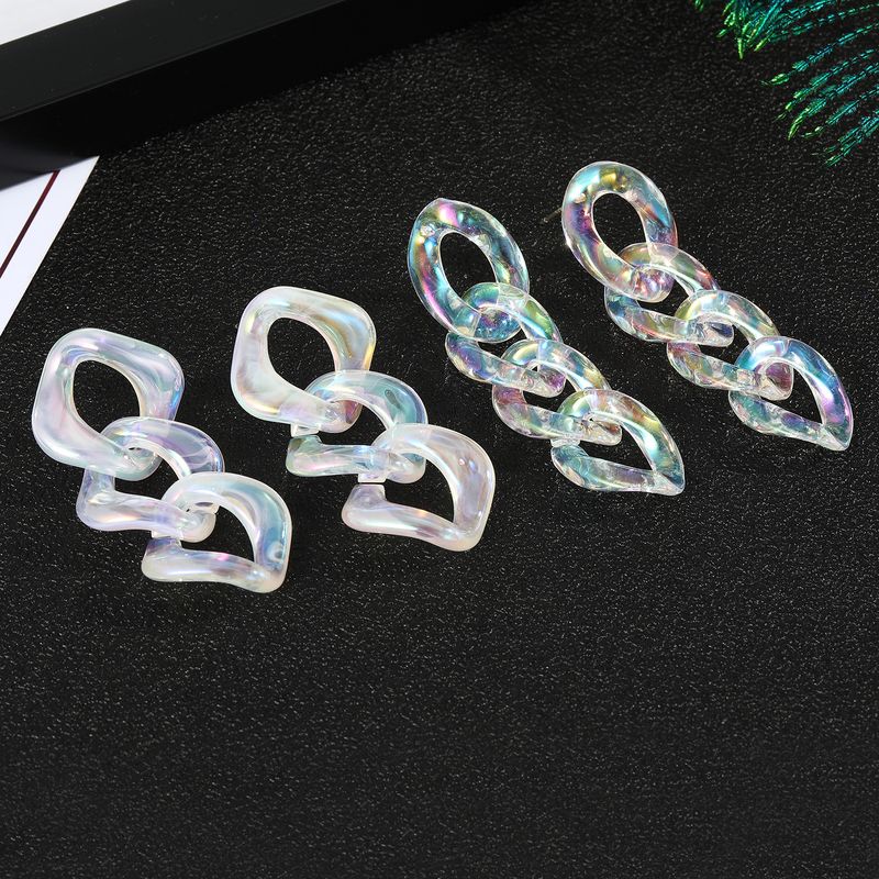 Transparent Acrylic Chain Earrings