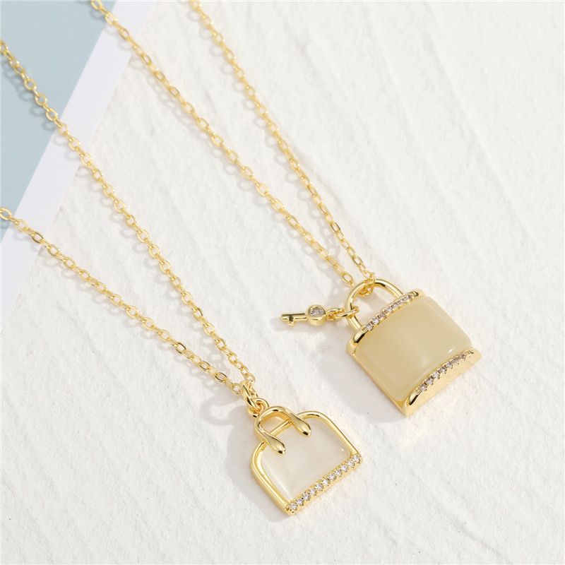 Korea Simple Lock Necklace