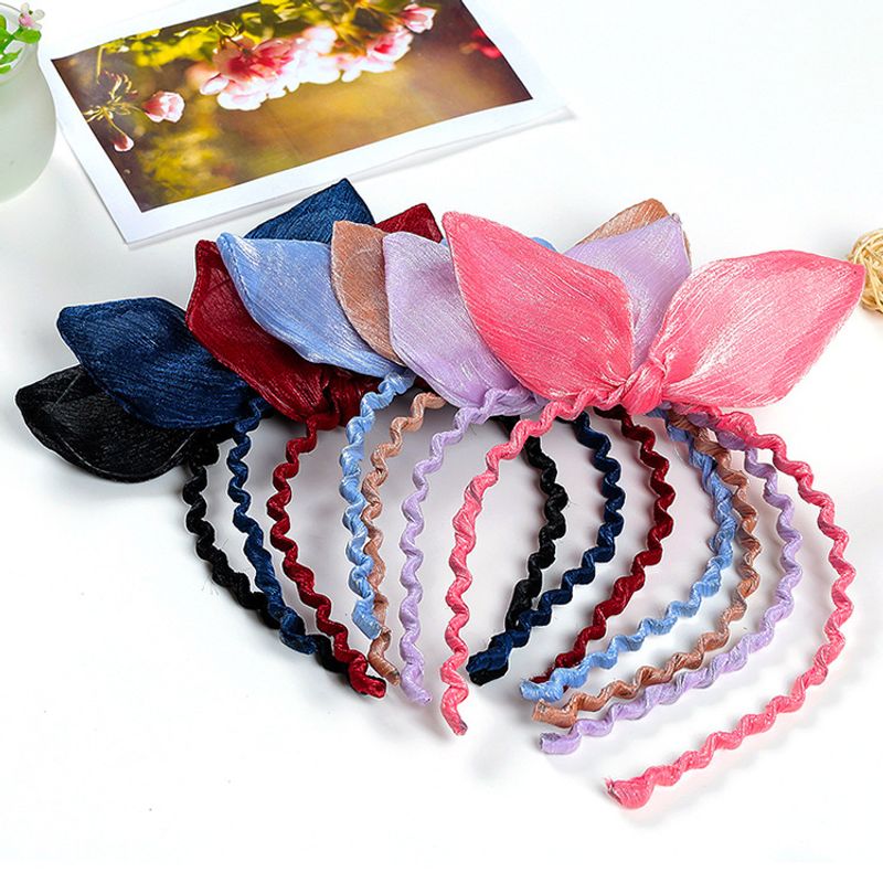 Retro Colorful Fabric Rabbit Ears Headband