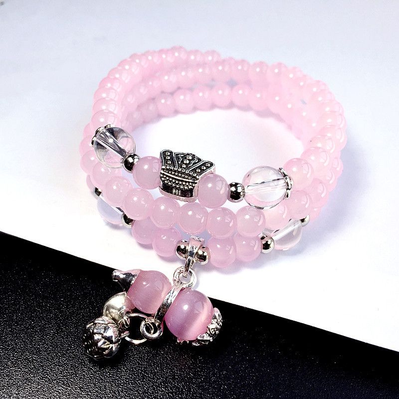 Pulsera Multicapa De Cristal